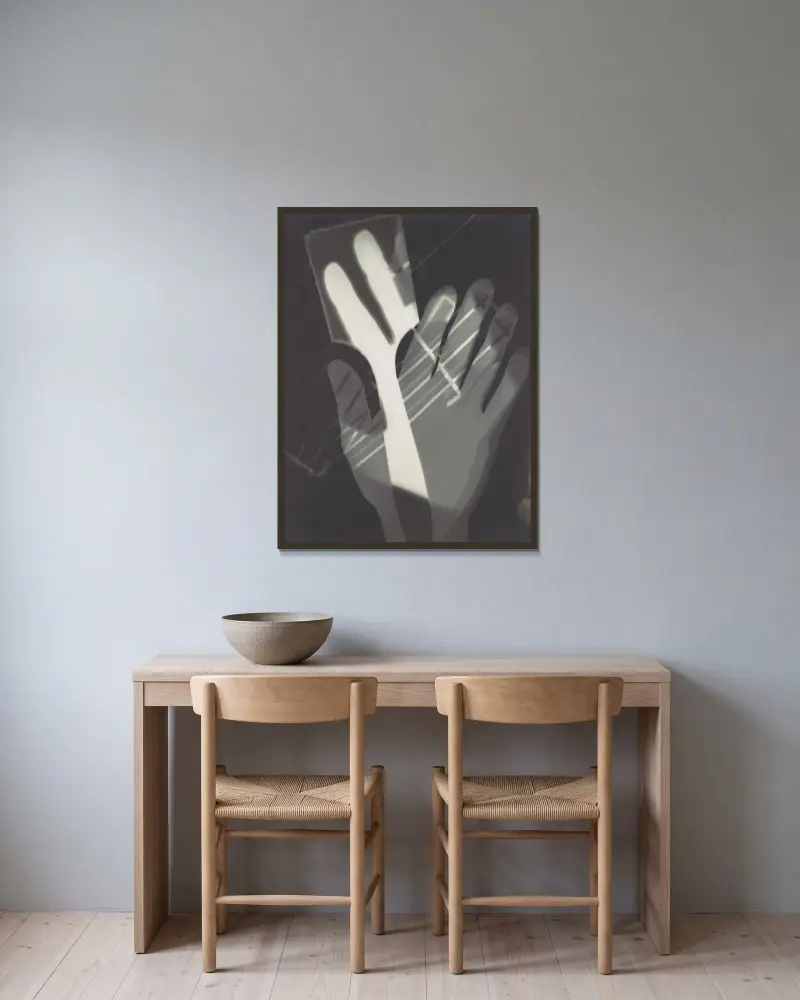 Fotogram, 1926, László Moholy-Nagy w ramie na ścianie