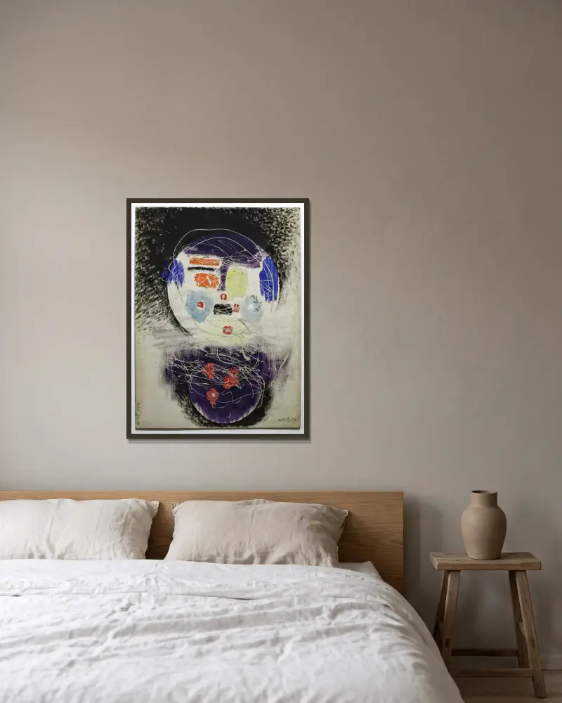 Raumkonstruktion von László Moholy-Nagy gerahmt an einer Wand