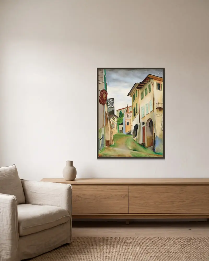 L'Albergo von Moïse Kisling gerahmt an einer Wand