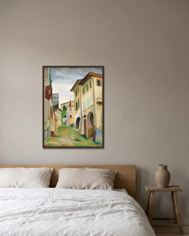 L'Albergo von Moïse Kisling gerahmt an einer Wand