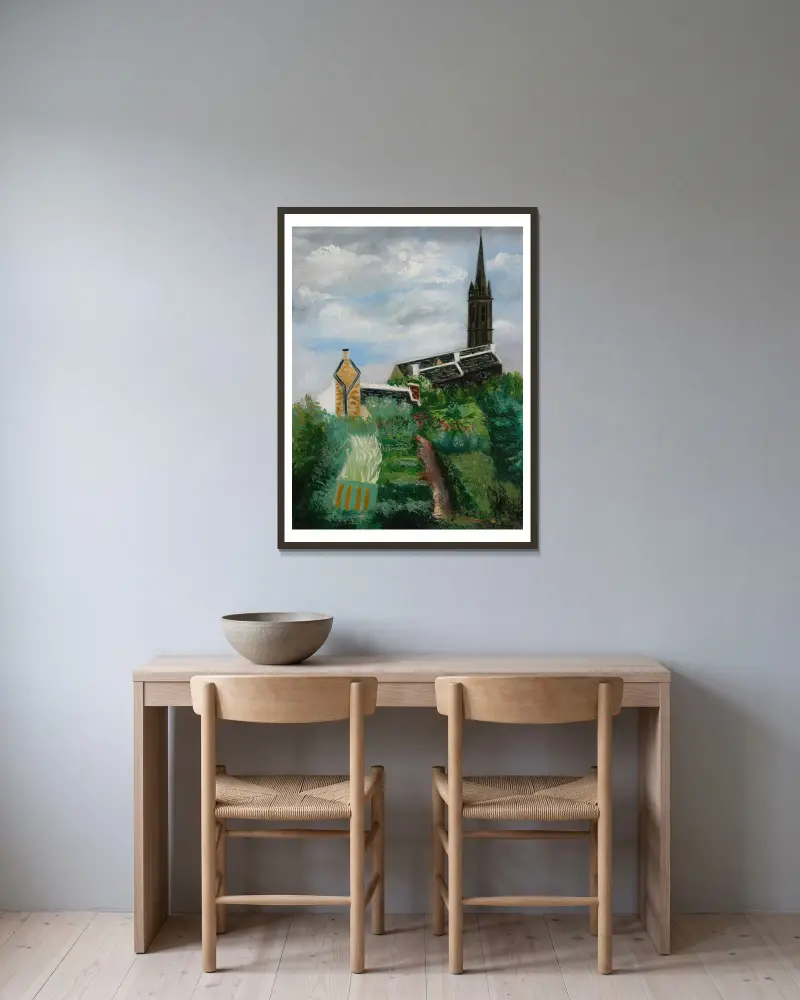 Der Glockenturm von Moïse Kisling gerahmt an einer Wand