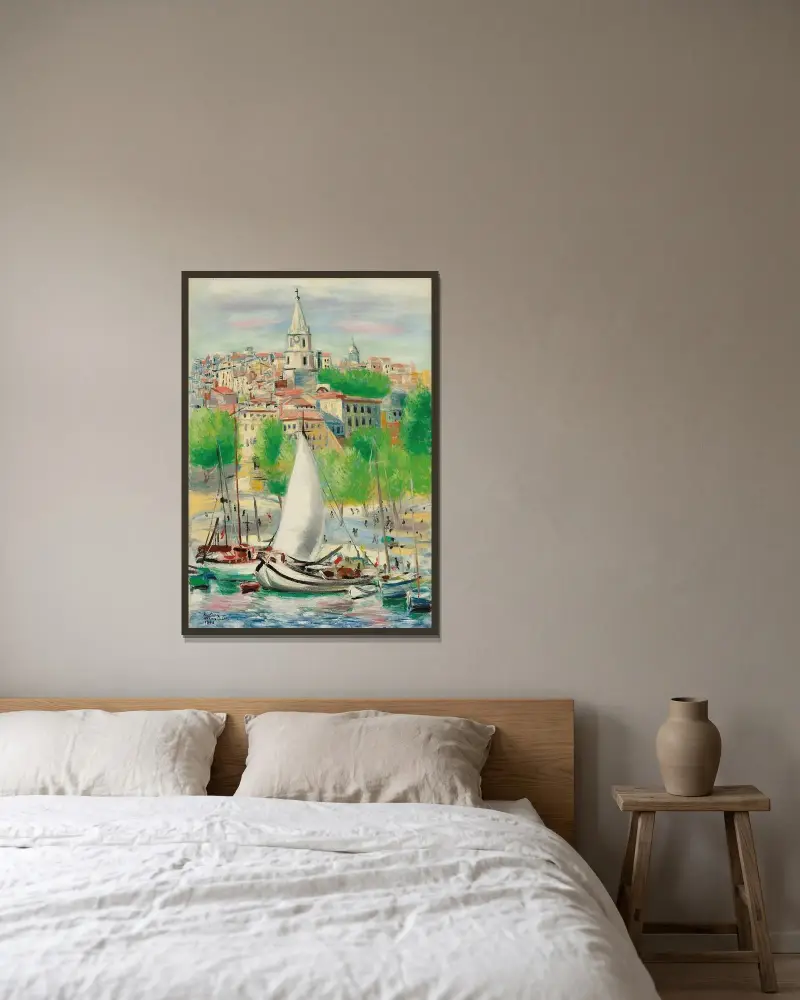Marseille von Moïse Kisling gerahmt an einer Wand