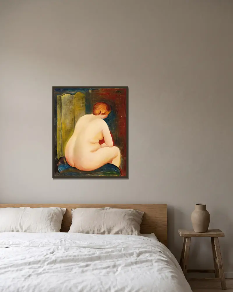 Zwei nackte Frauen von Moïse Kisling gerahmt an einer Wand