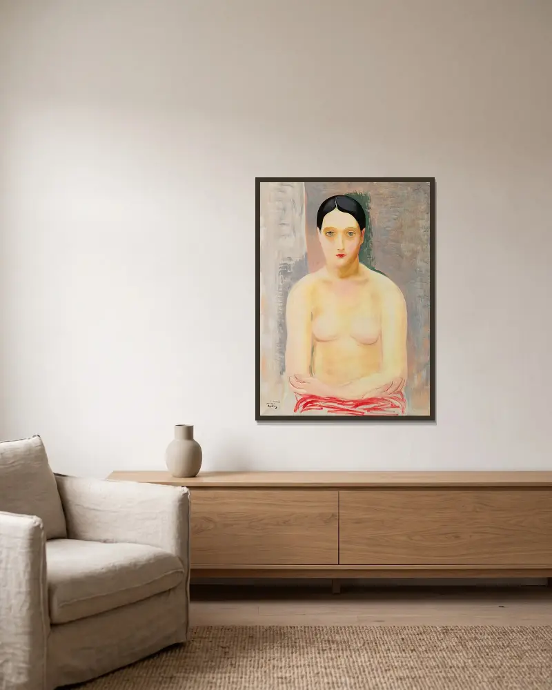 Akt von Moïse Kisling gerahmt an einer Wand