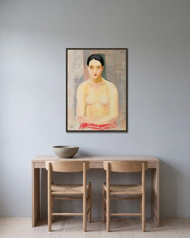 Akt von Moïse Kisling gerahmt an einer Wand
