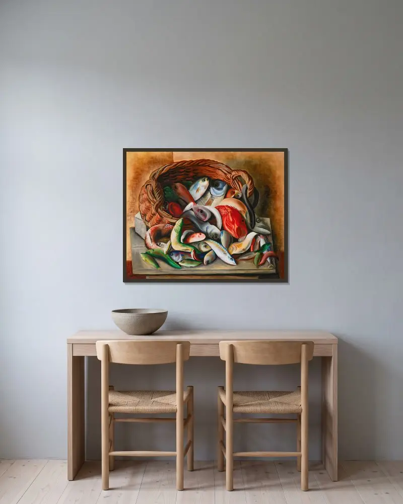 Fische von Moïse Kisling gerahmt an einer Wand