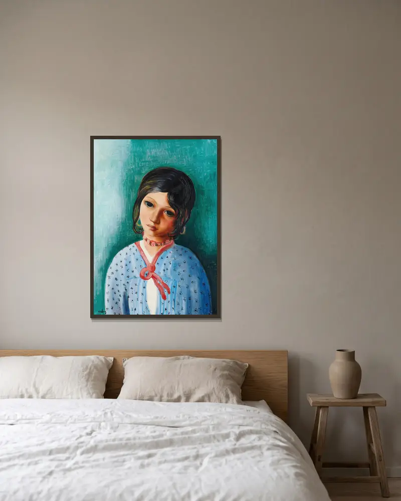 Portret dziecka, Moïse Kisling w ramie na ścianie