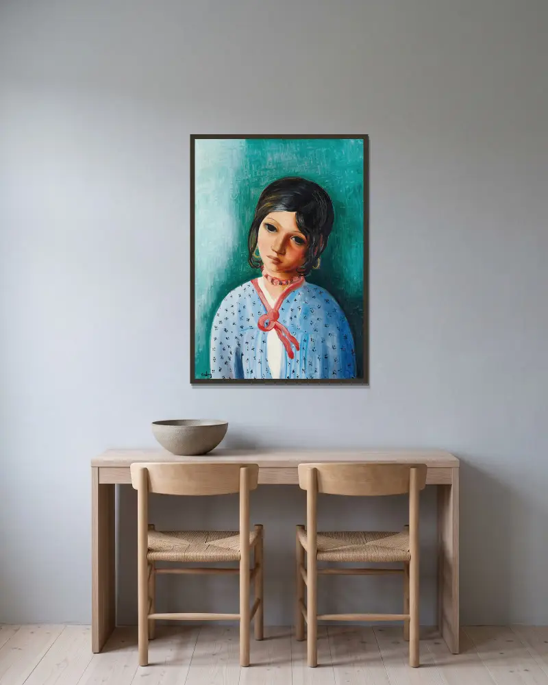 Portret dziecka, Moïse Kisling w ramie na ścianie