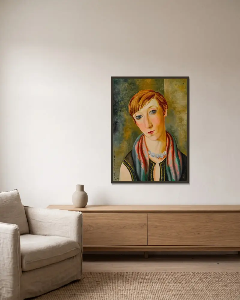 Renée Kisling von Moïse Kisling gerahmt an einer Wand