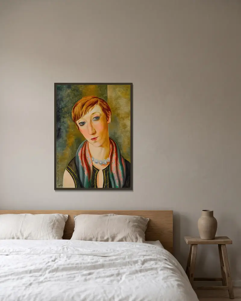 Renée Kisling von Moïse Kisling gerahmt an einer Wand