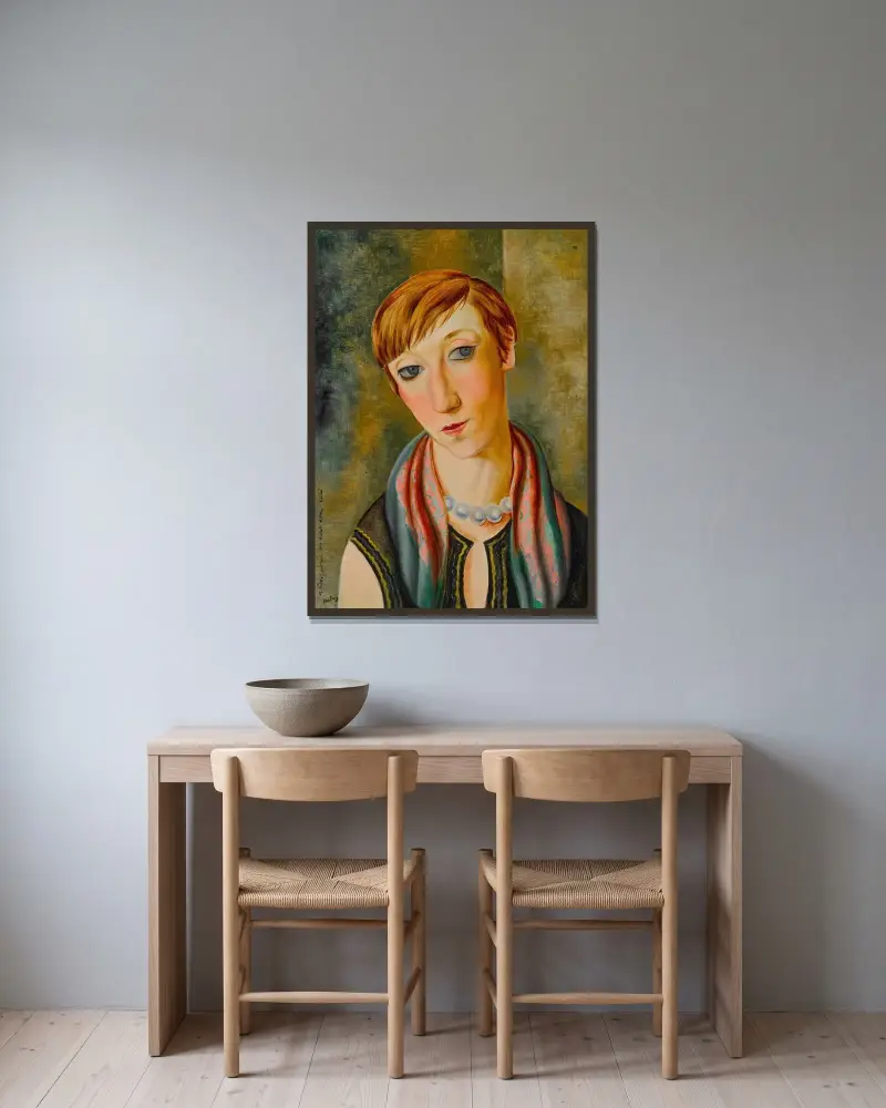 Renée Kisling von Moïse Kisling gerahmt an einer Wand