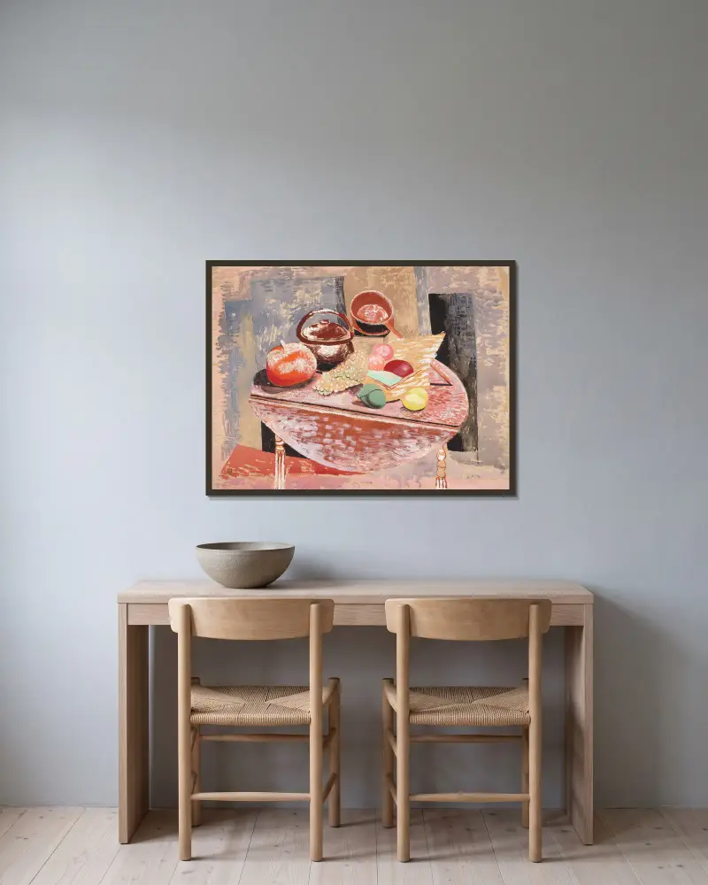 Zátiší, Moïse Kisling v rámu na stěně