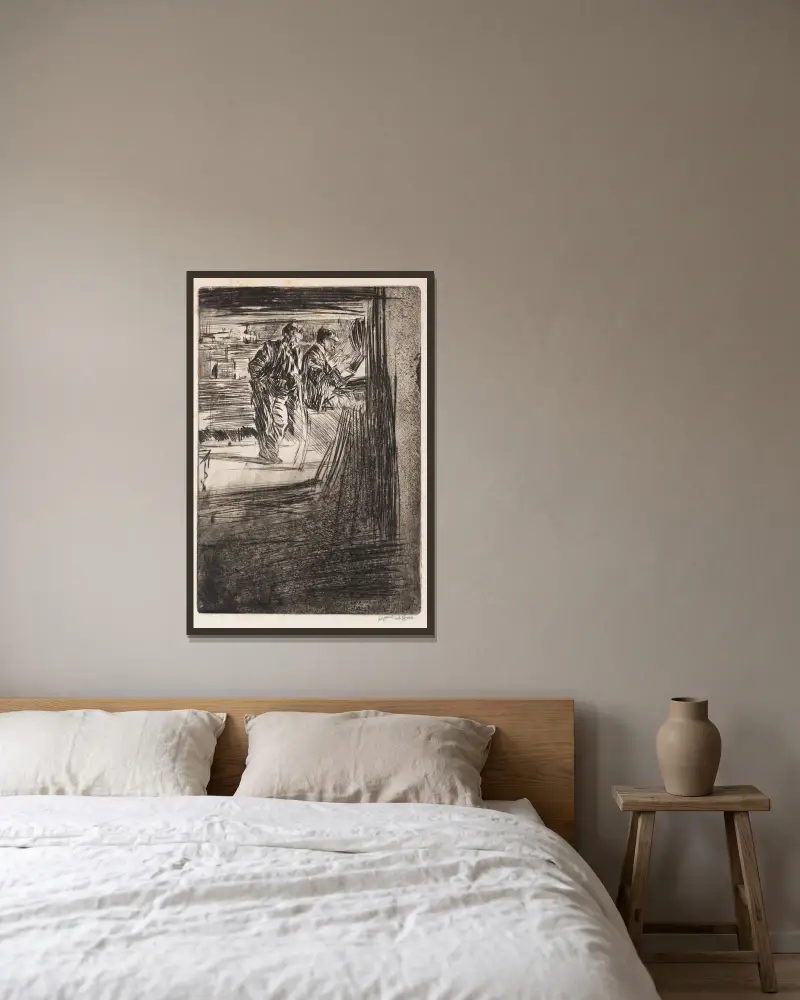 In Camera von Muirhead Bone gerahmt an einer Wand