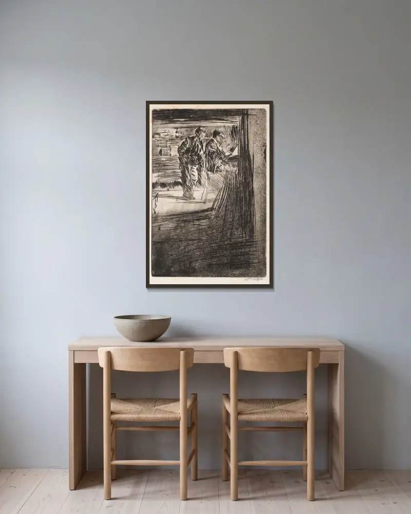 In Camera von Muirhead Bone gerahmt an einer Wand