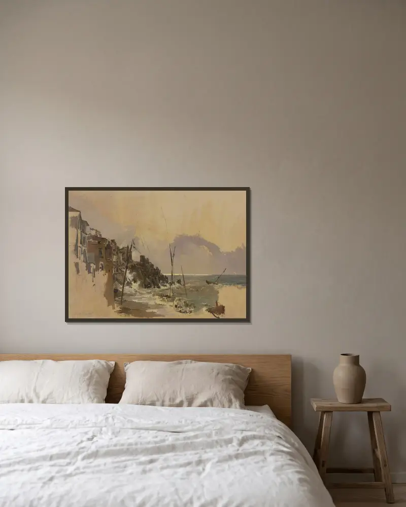 Via Sistina Elmo av Johann Nepomuk Rauch inramad på en vägg