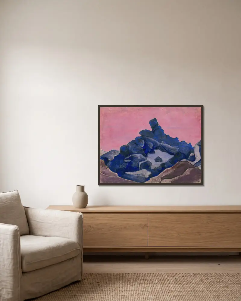 Modrá skála, Nicholas Roerich v rámu na stěně