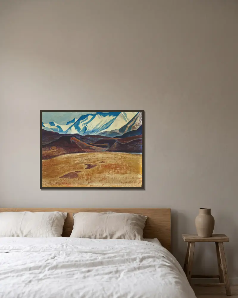 Depsang-Ebenen von Nicholas Roerich gerahmt an einer Wand
