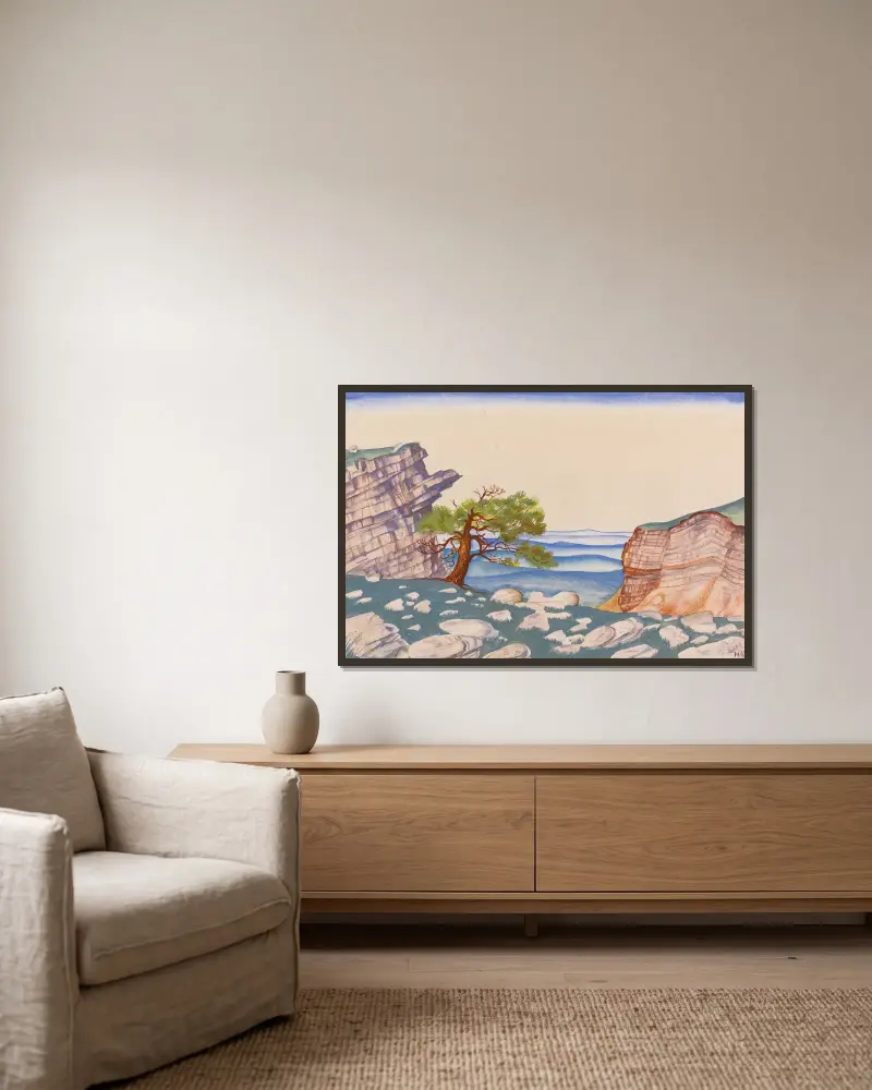 Stravinsky’s ‘Saint Spring’ av Nicholas Roerich inramad på en vägg