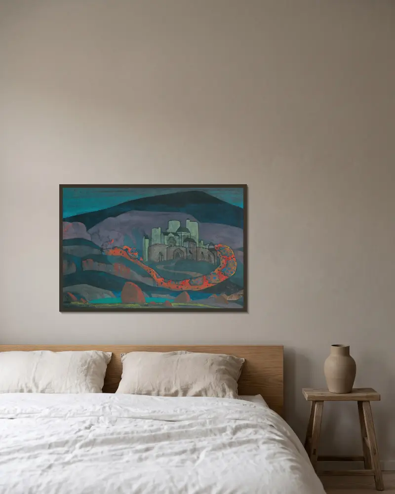 Miasto skazane, Nicholas Roerich w ramie na ścianie