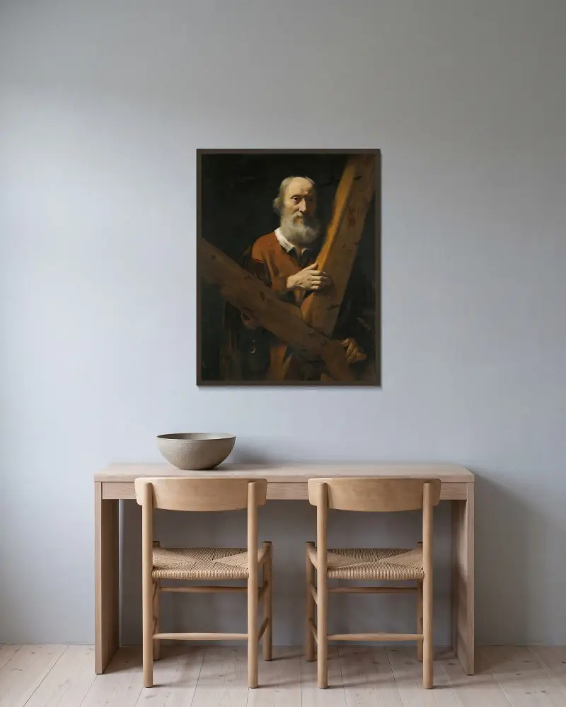 Svatý Ondřej, Nicolaes Maes v rámu na stěně
