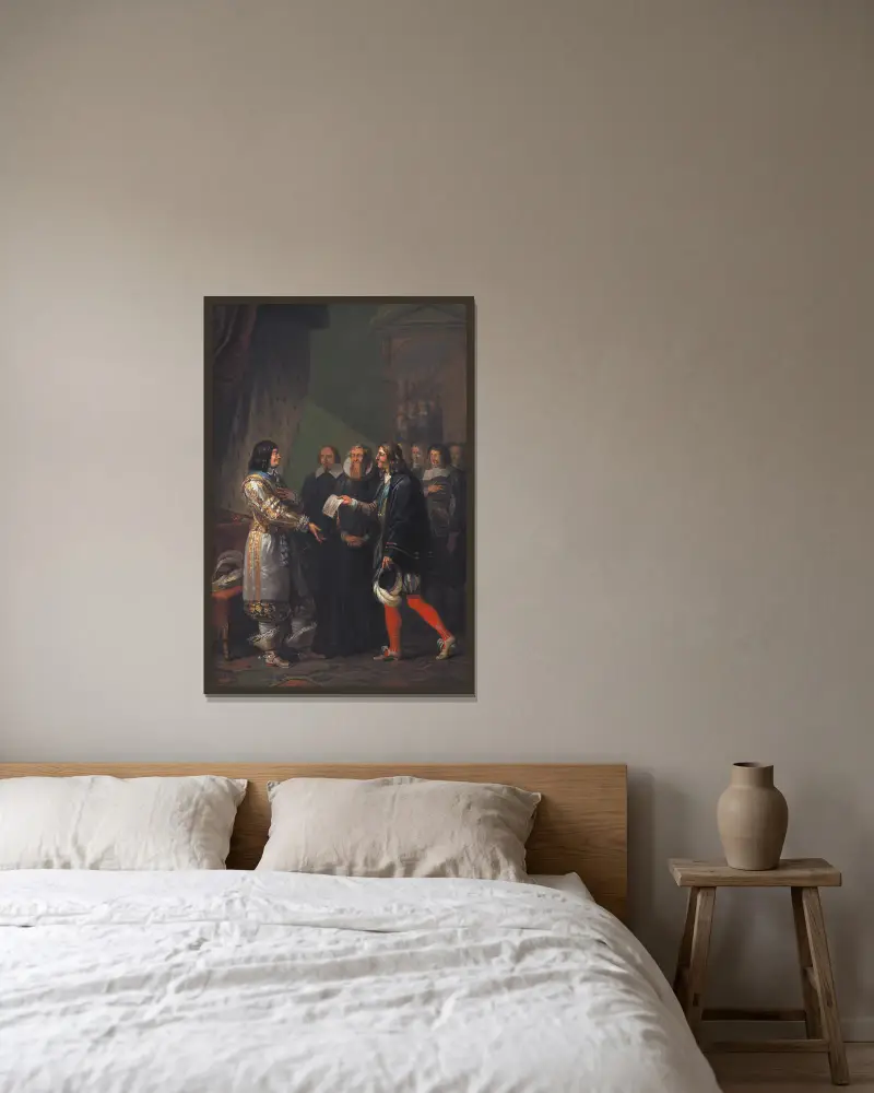 Absolute Monarchy Assigned to Frederik III in 1660 av Nicolai Abildgaard inramad på en vägg