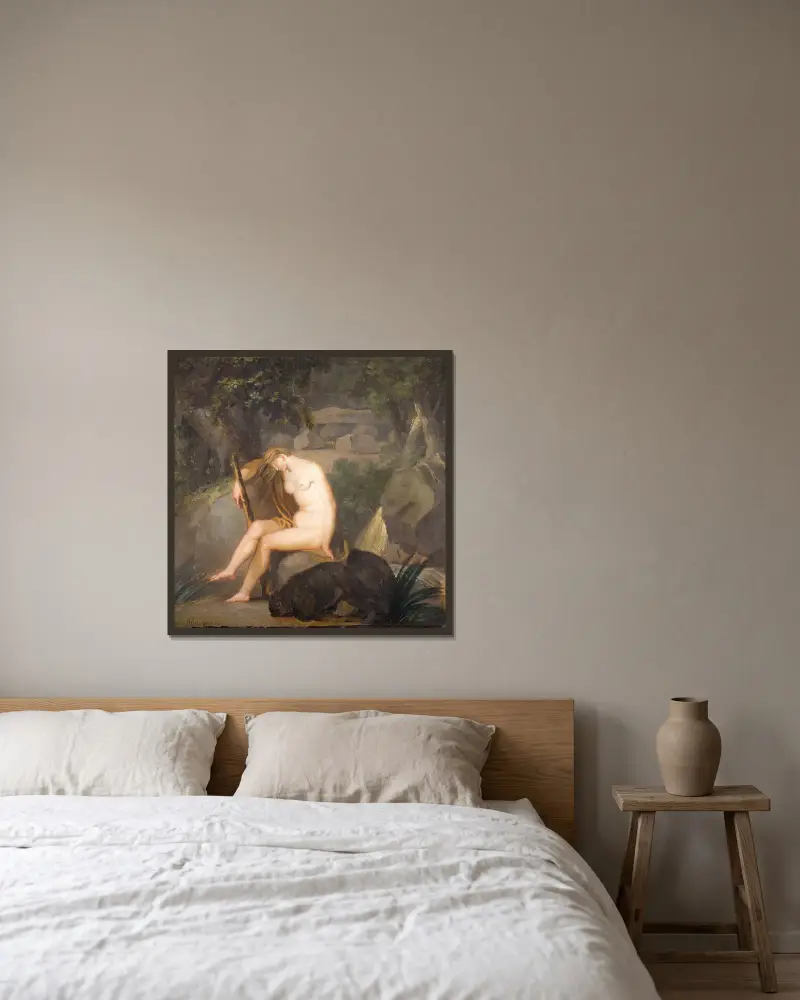 Die ungezähmte Natur von Nicolai Abildgaard gerahmt an einer Wand