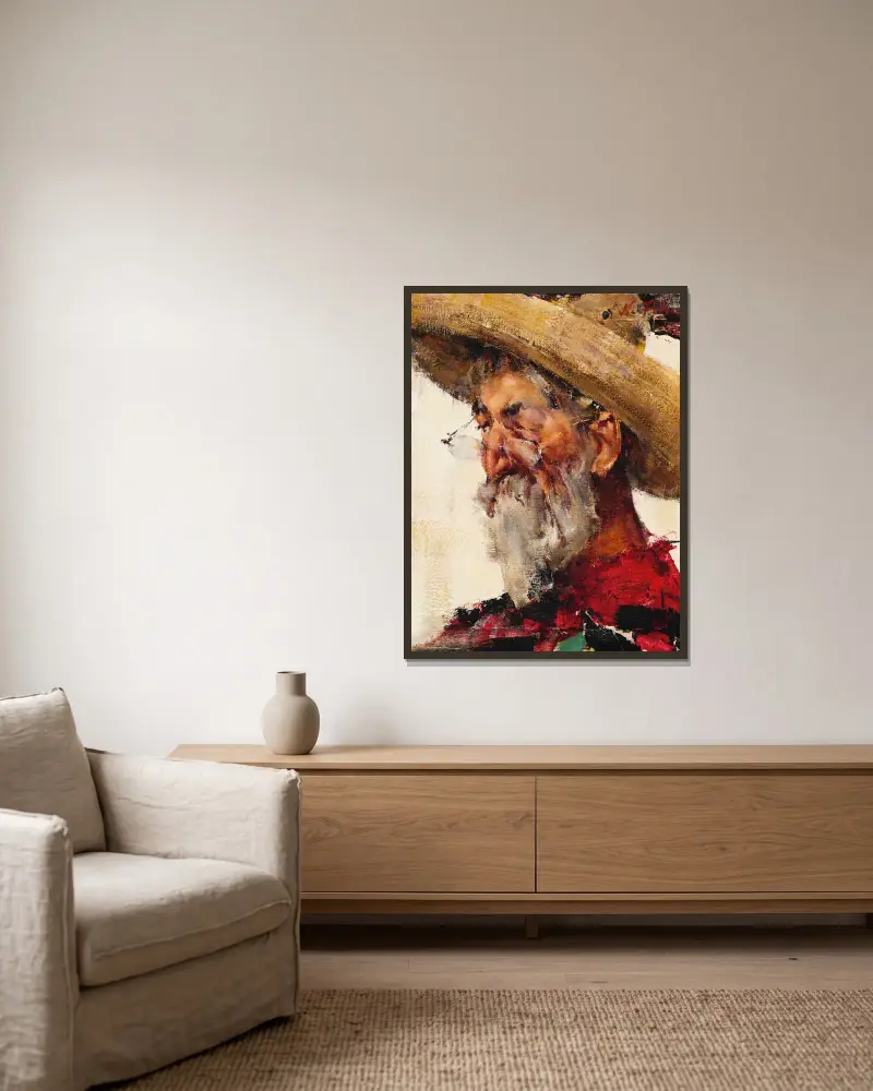 Abuelo von Nicolai Fechin gerahmt an einer Wand