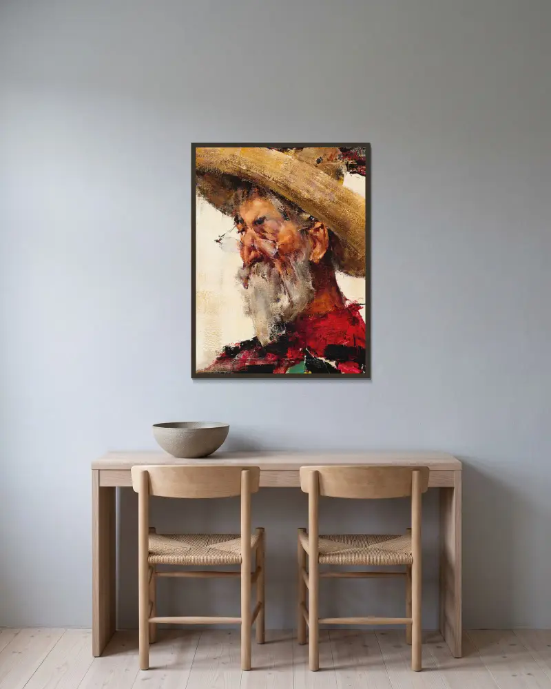 Abuelo von Nicolai Fechin gerahmt an einer Wand