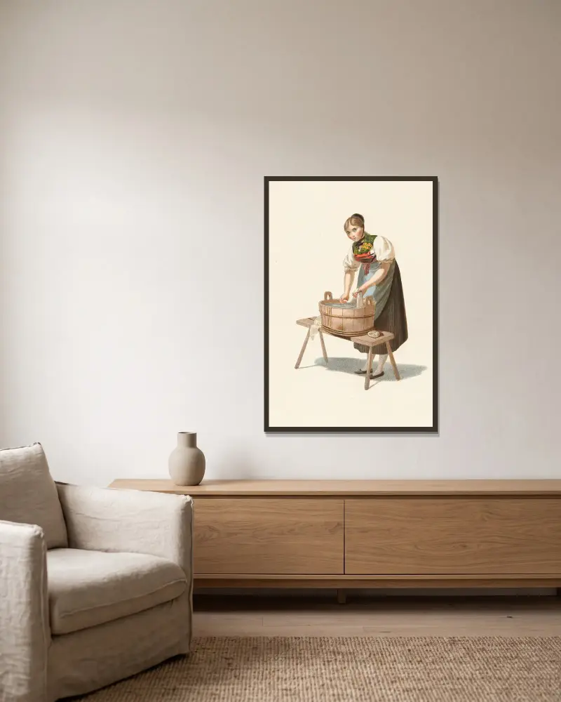 Basel von Franz Niklaus König gerahmt an einer Wand