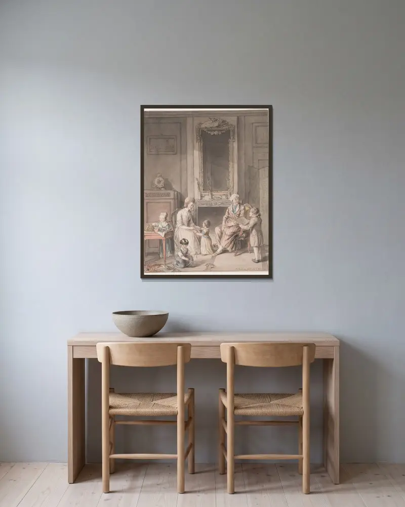 Erste Composition, ein Neüjahrgeschenk an die Eltern av Franz Niklaus König inramad på en vägg