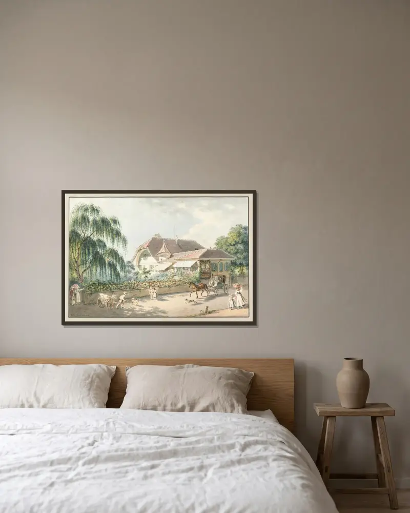 Landhaus Villette av Franz Niklaus König inramad på en vägg