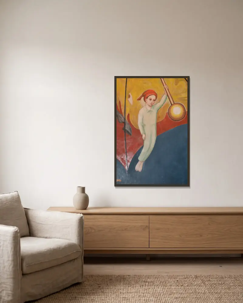 John Blund, Nils Dardel v rámu na stěně