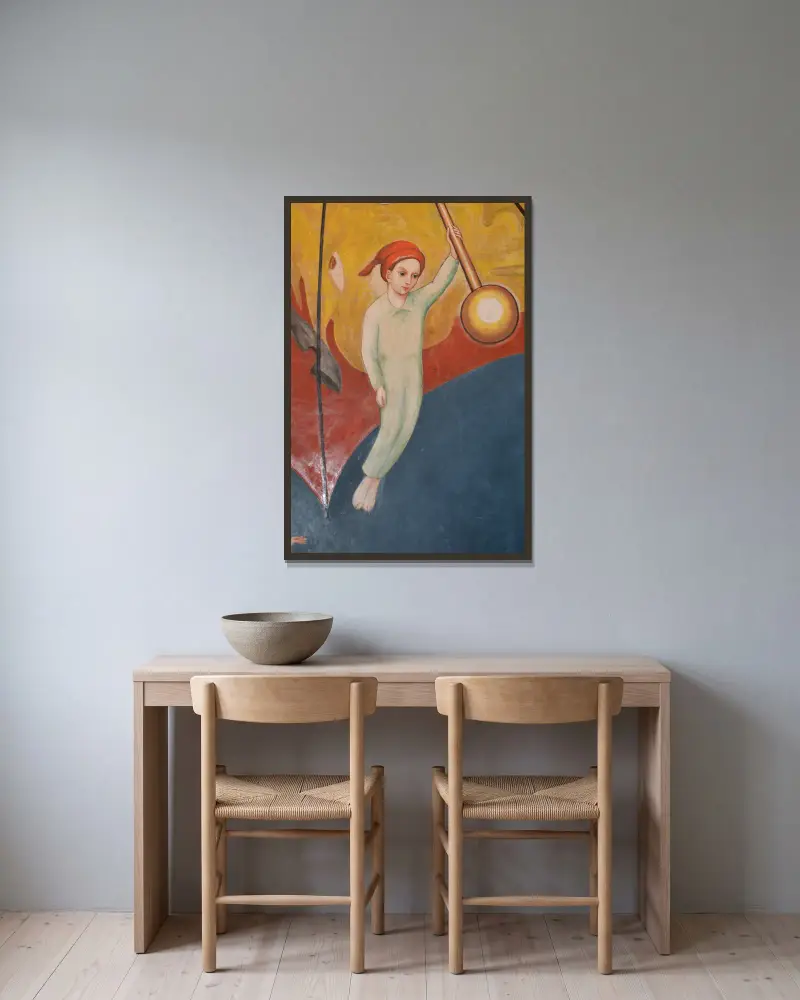 John Blund, Nils Dardel v rámu na stěně