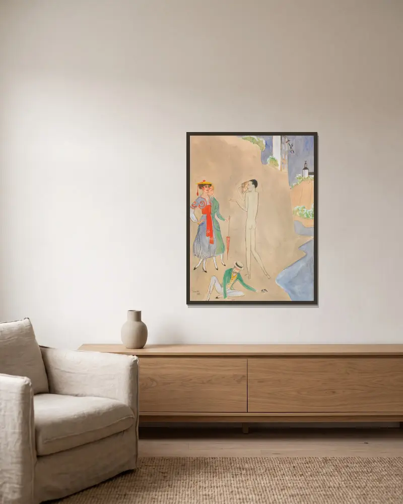 Konverzace, Nils Dardel v rámu na stěně