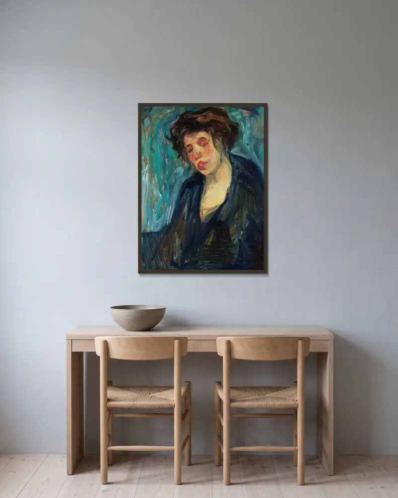 Žena, Nils Dardel v rámu na stěně