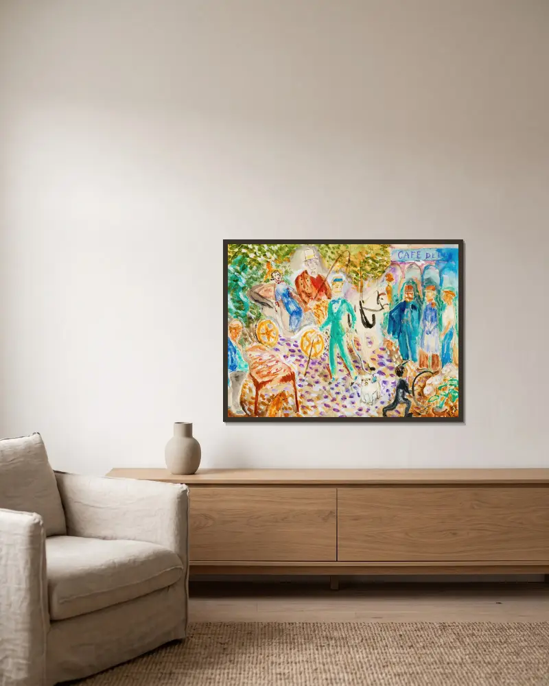 Pařížská ulice, Nils Dardel v rámu na stěně