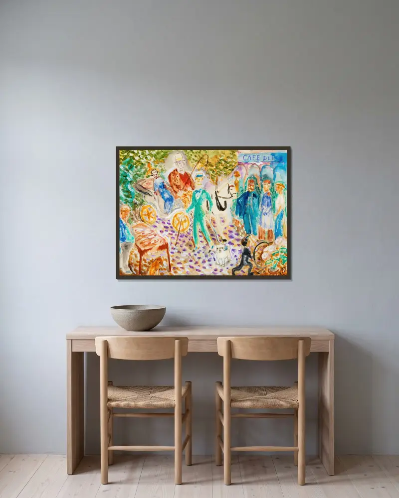 Pařížská ulice, Nils Dardel v rámu na stěně