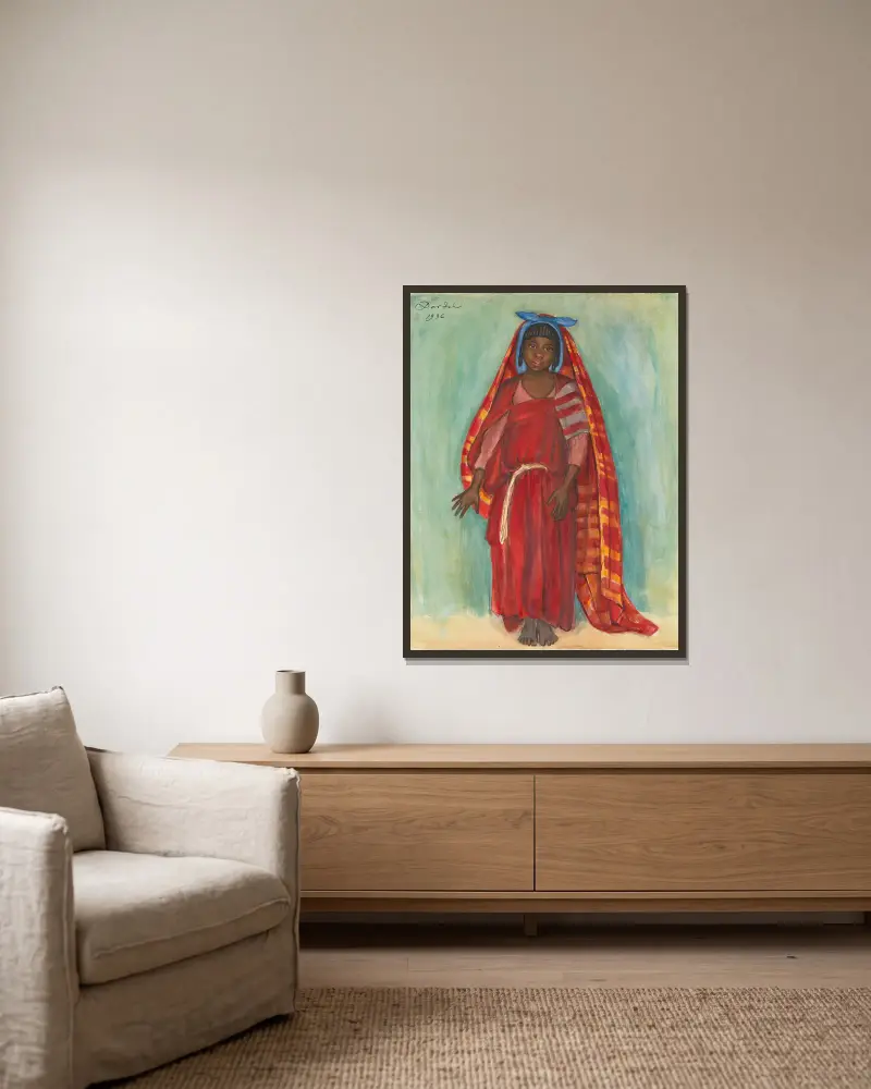 Sarah, Nils Dardel v rámu na stěně
