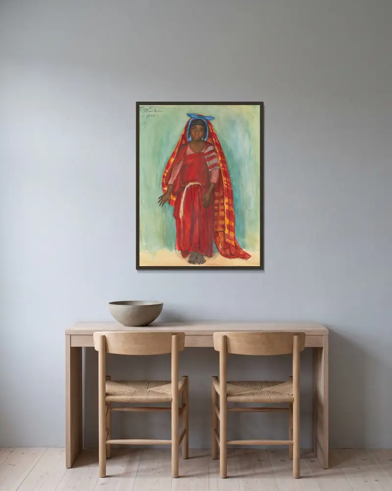 Sarah, Nils Dardel v rámu na stěně