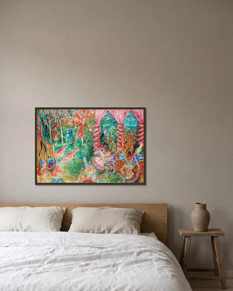 Turisthotellet i Rättvik av Nils Dardel inramad på en vägg