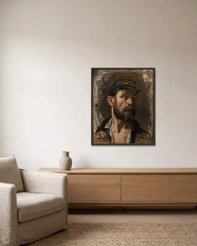 Ein Kommunarde von Nils Forsberg gerahmt an einer Wand