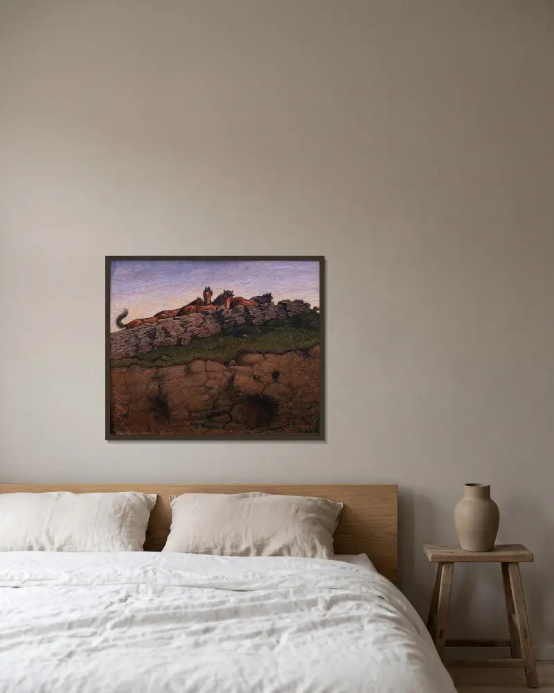An der Grenze von Nils Kreuger gerahmt an einer Wand