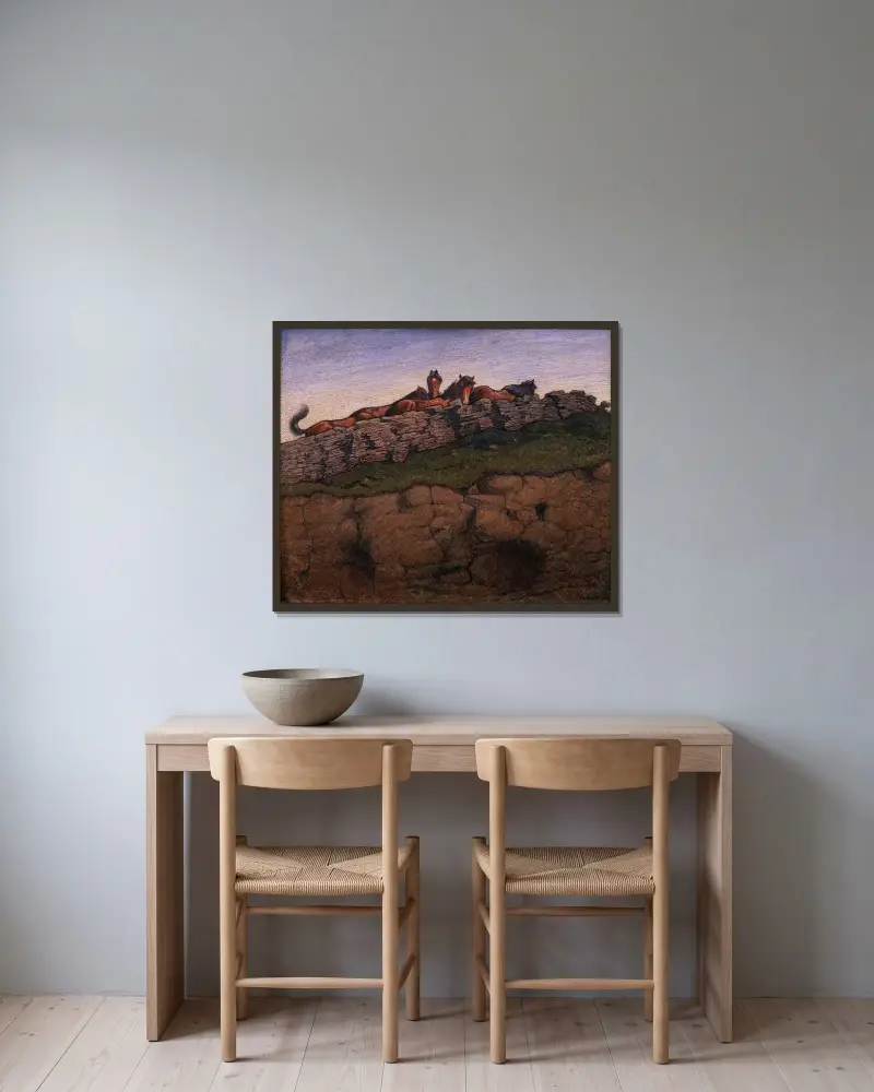 An der Grenze von Nils Kreuger gerahmt an einer Wand