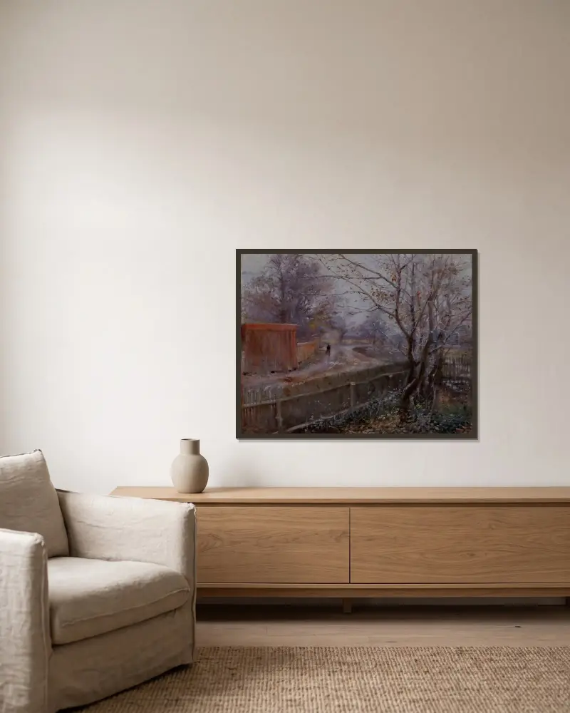 Herbst, Varberg von Nils Kreuger gerahmt an einer Wand