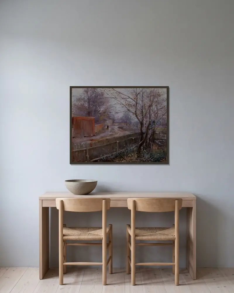 Herbst, Varberg von Nils Kreuger gerahmt an einer Wand