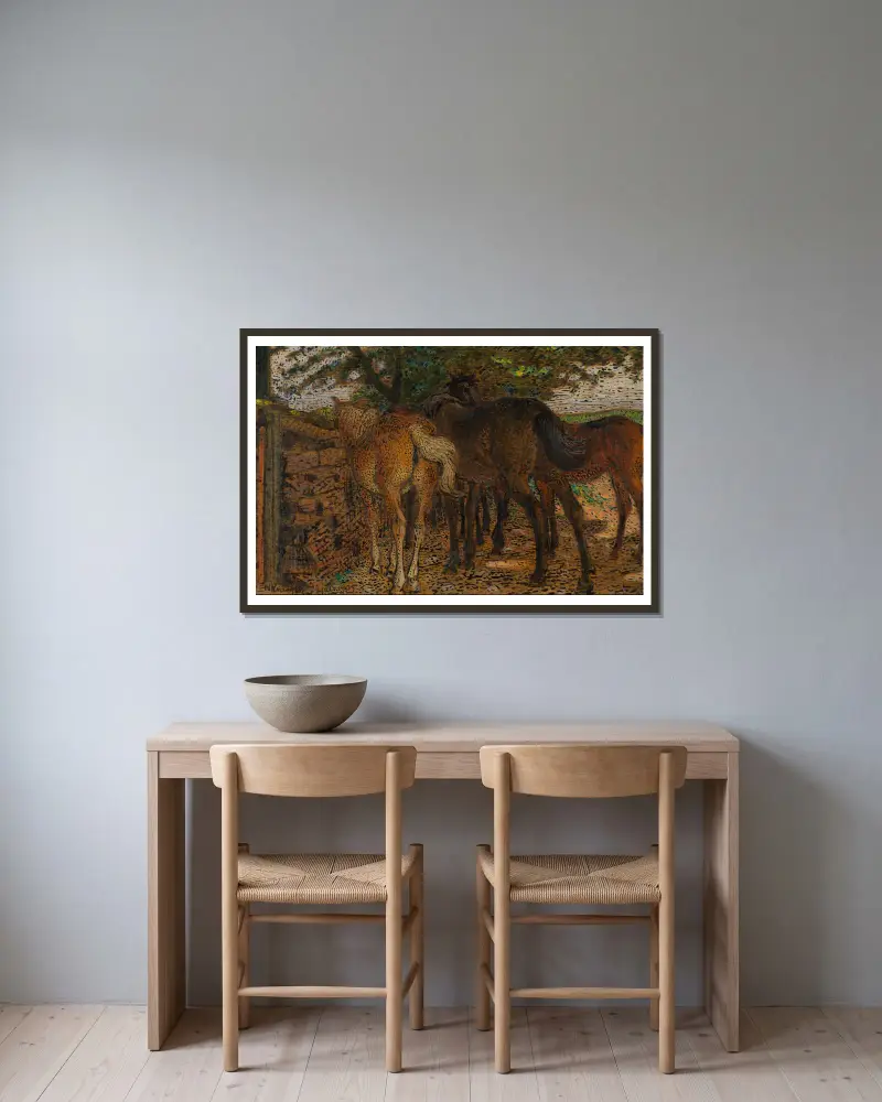 An der Mauer von Nils Kreuger gerahmt an einer Wand