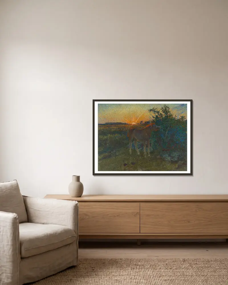 Fohlen von Nils Kreuger gerahmt an einer Wand