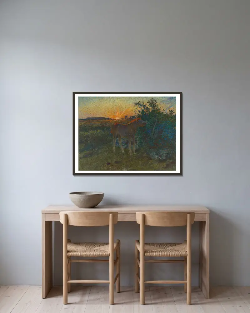 Fohlen von Nils Kreuger gerahmt an einer Wand