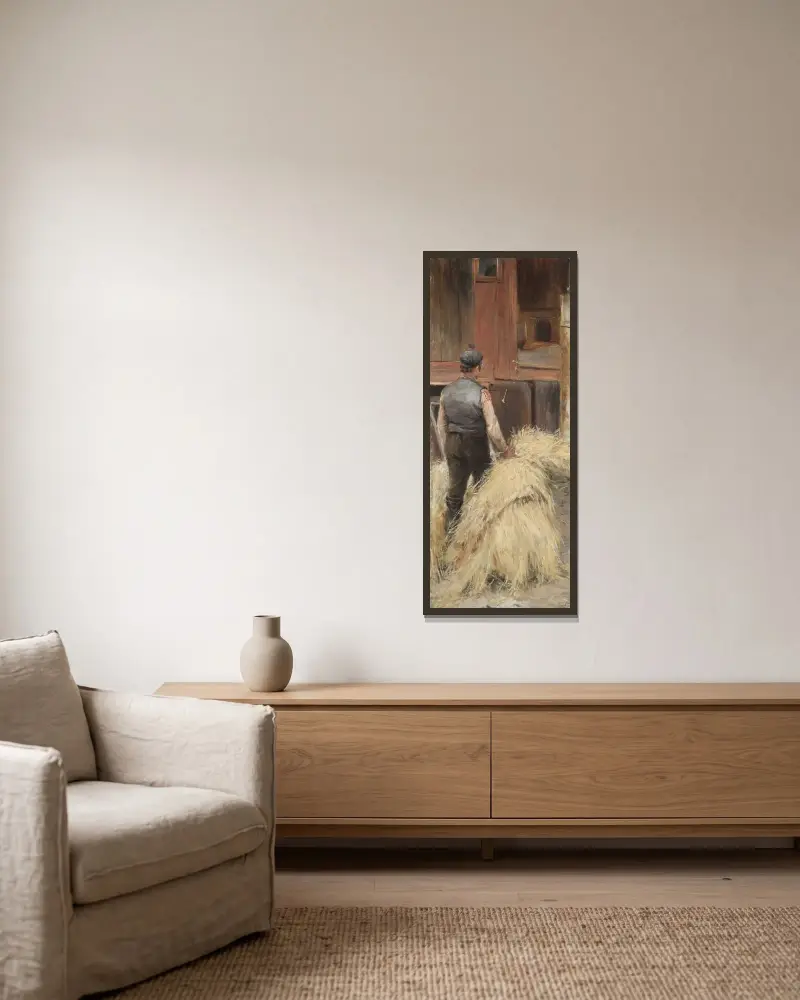 Heumahd von Nils Kreuger gerahmt an einer Wand