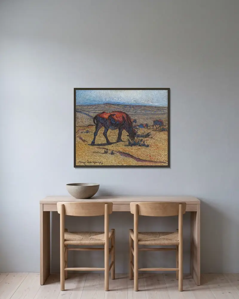 Heiffers von Nils Kreuger gerahmt an einer Wand